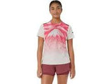 ASICS FUJITRAIL ELITE GRAPHIC SS TOP CREAM MUJER