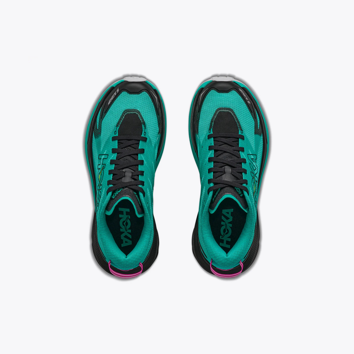HOKA MAFATE 5 MUJER Black | Electric Aqua