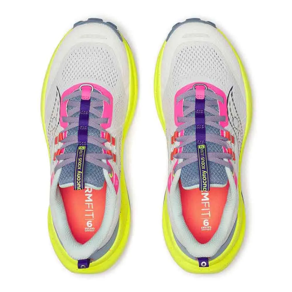 SAUCONY XODUS 4 WHITE CITRON MUJER